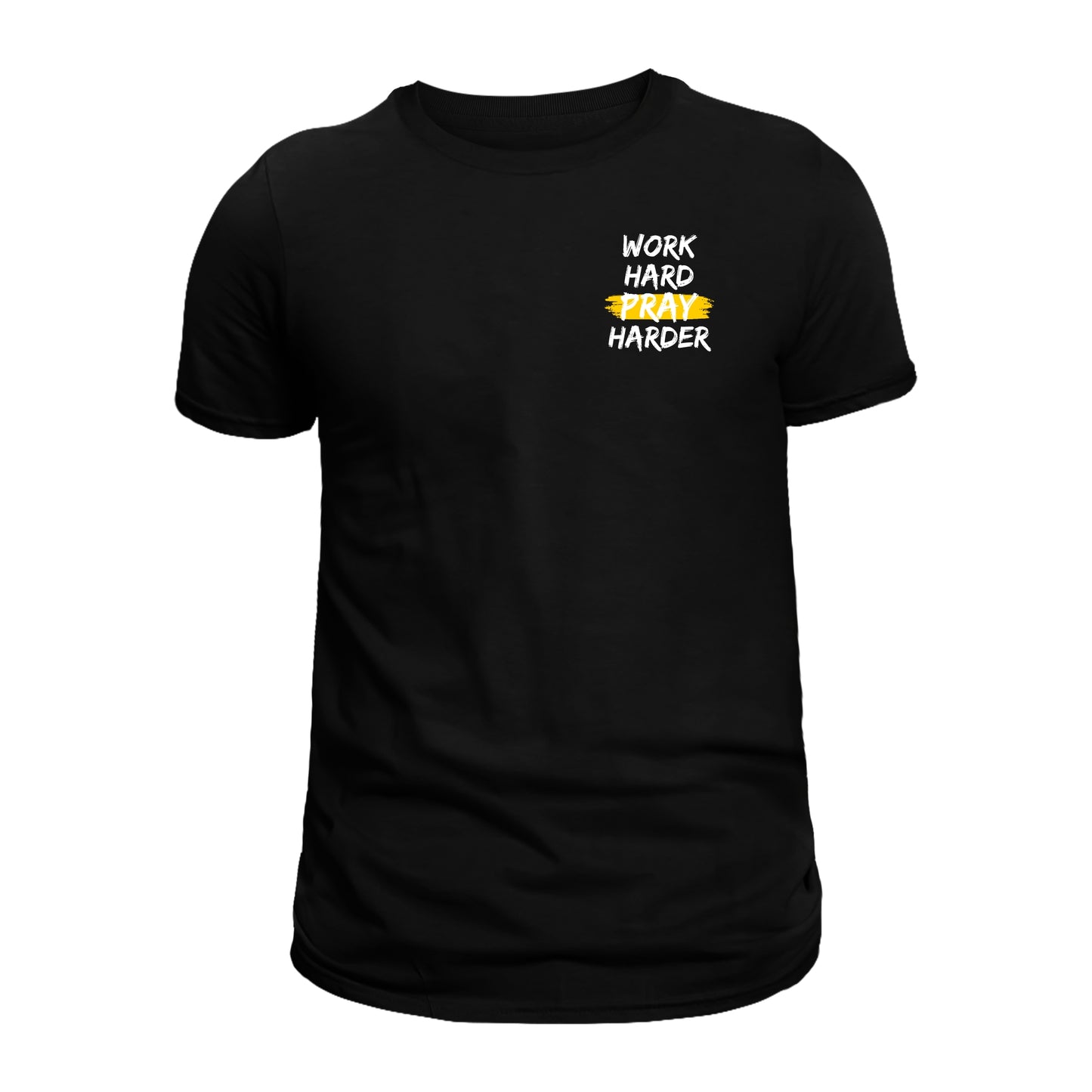 WORK HARD PRAY HARDER (Logo Size) Tee | Jesus Crew