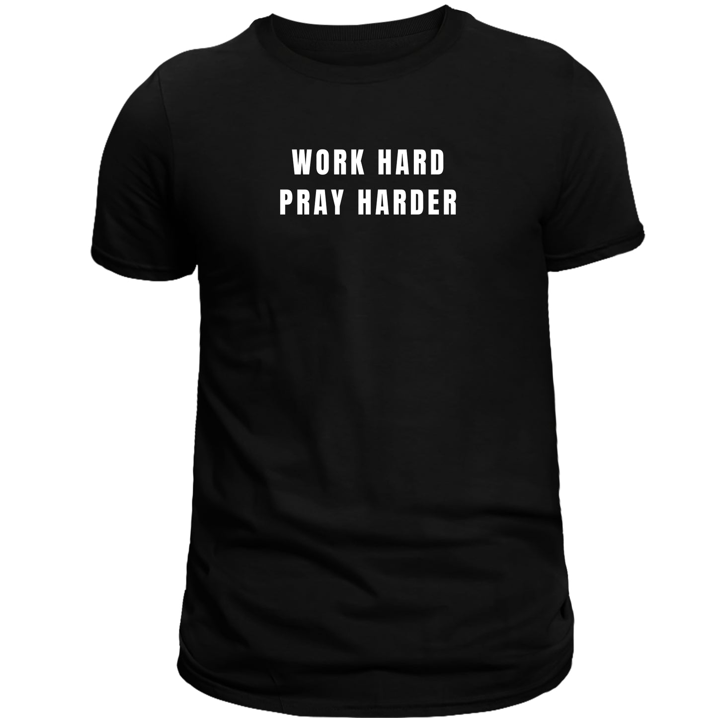 WORK HARD PRAY HARDER (Full Chest) Tee | Jesus Crew